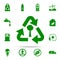 recycling of a tree green icon. greenpeace icons universal set for web and mobile