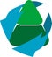 Recycling tree icon