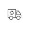 Recycling truck outline icon