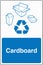 Recycling Waste Management Trash Bin Label Sticker Sign Cardboard