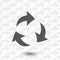 Recyclingn icon stock vector illustration flat design