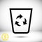 Recyclingn icon stock vector illustration flat design