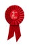 Red 2nd place ribbon rosette
