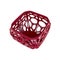 Red 3d photorealistic abstract vase