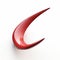 Red Abstract Bird Symbol: Innovative 3d Boomerang Art