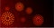 Red abstract corona virus cells vector illustration on dark futuristic background