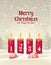 Red advent candles with numbers in snowy landscape