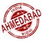 Red Ahmedabad stamp