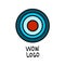 Red aim, Idea concept, perfect hit, winner, target goal icon. Success abstract pin logo