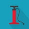 Red air bike manual pump icon