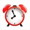 Red Alarm Clock With Arrows Vector Icon Object