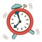 red alarms clock icon image