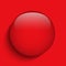 Red Alert Glass Circle Button on Red Background