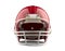 Red American football helmet