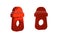 Red Antiperspirant deodorant roll icon isolated on transparent background. Cosmetic for body hygiene.