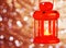 Red antique Christmas lamp