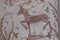 red antler on an ancient fresco in Keldby church