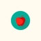 red apple colorful flat icon