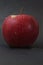 Red apple on dark background