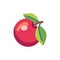 Red apple flat icon. Slot machine symbol