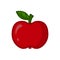 Red apple. Fresh fruit. Vector illustration