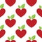 Red Apple Heart seamless