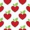 Red Apple Heart seamless