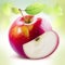 Red Apple and leafe with clipping path