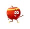 Red apple running jogging fruit, sport workout