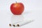 Red apple,Say No to Cigarettes,
