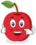 Red Apple Thumbs Up Character