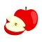 Red apple vector..Fresh apple illustration