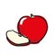 Red Apple Vector Hand Drawn Illustration