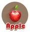 Red apple vector icons of triangles