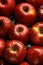 Red apples, closeup with top view, Red apple patterns, Top view of bright ripe fragrant red apples with water drops as background