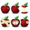 Red apples collection