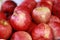 Red apples in the market.