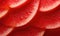 red apples slices. Macro capture of a crisp apple slice water droplets. Nature\\\'s freshness. Created by AI tools
