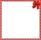 Red apples square photo frame with festive bow