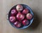 Red Apples in a Vintage Enameled Tin Colander