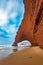 Red arches of Legzira beach, Morocco