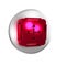 Red Area measurement icon isolated on transparent background. Silver circle button.