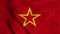 Red Army Soviet Flag, waving in wind. 3d illustration