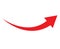 Red arrow icon on white background. flat style. arrow icon for your web site design, logo, app, UI. arrow indicated the direction