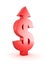 Red Arrow Made Dollar Symbol