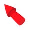 Red arrow render cartoon icon