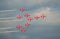The Red Arrows Flying Display Team Five Hawk Jets.