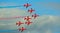 The Red Arrows Flying Display Team Seven Hawk Jets.