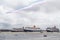 Red Arrows flypast over the Three Queens