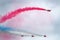 The Red Arrows RAF display team in action.